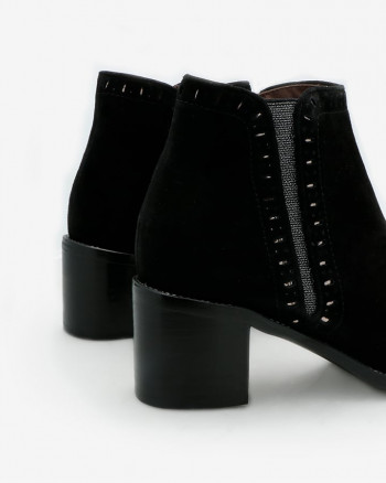 Bottines noires à talons femme