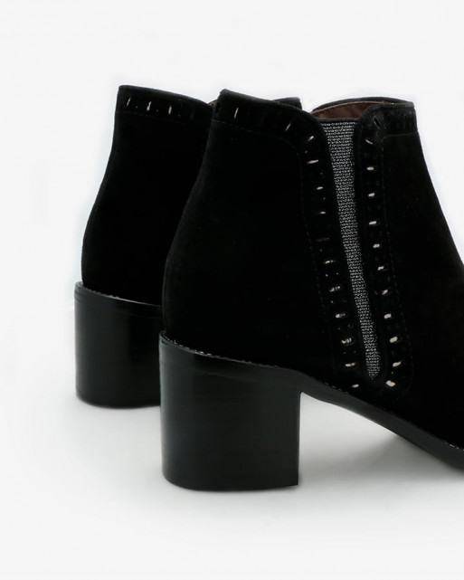 Bottines noires à talons femme