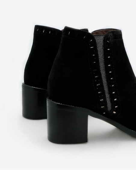 Bottines noires à talons femme