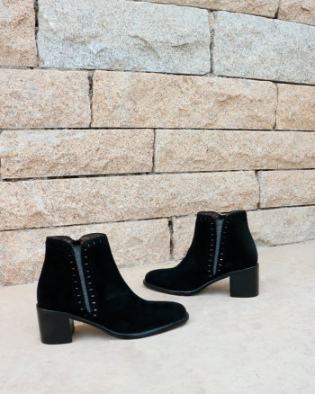 Bottines noires à talons femme
