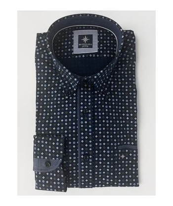 BLUSALINA Chemise manches longues à petits motifs
