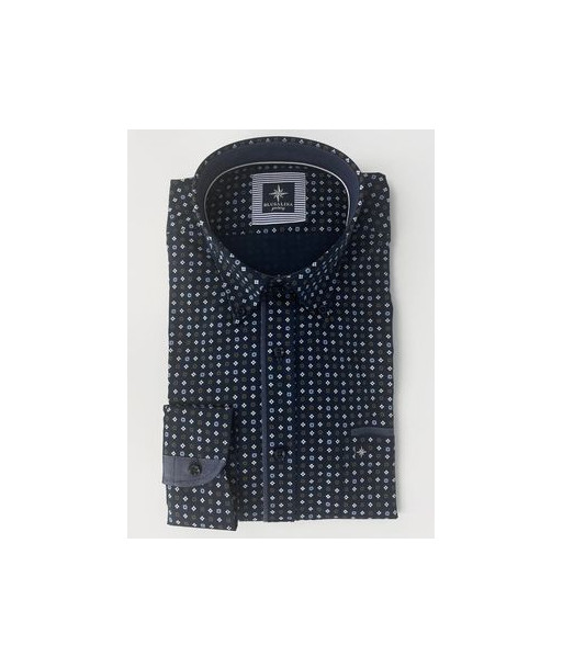BLUSALINA Chemise manches longues à petits motifs