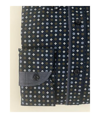 BLUSALINA Chemise manches longues à petits motifs