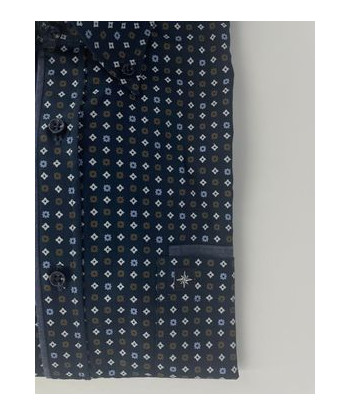 BLUSALINA Chemise manches longues à petits motifs