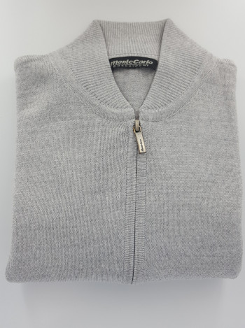 Gilet à zip gris clair homme