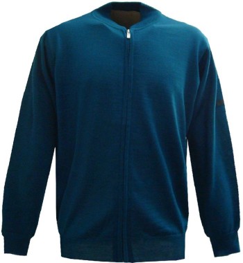 Gilet zippé bleu