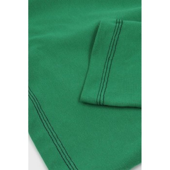 Polo vert manches longues homme