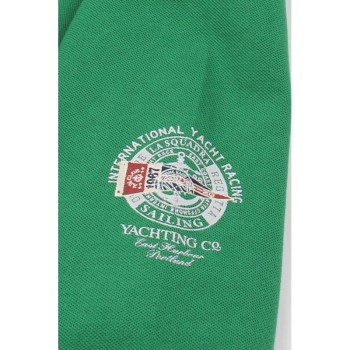 Polo vert manches longues homme