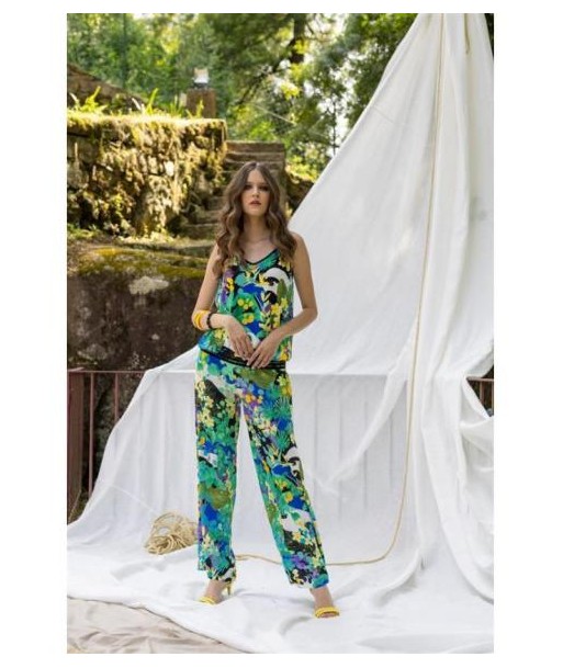 Pantalon femme fluide imprimé tropiques-MALOKA