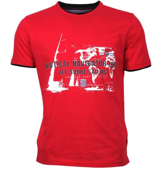 T-shirt rouge homme manches courtes