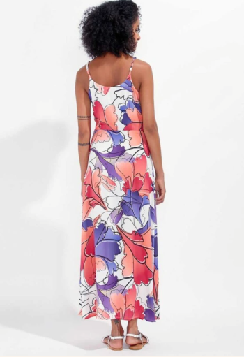 Robe longue fluide imprimée-LA FIANCEE