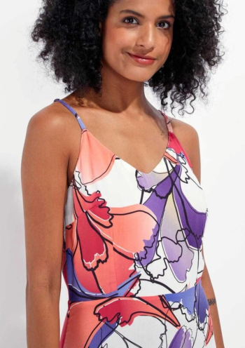 Robe longue fluide imprimée-LA FIANCEE