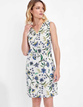 Robe droite coton bio imprimée-LA FIANCEE