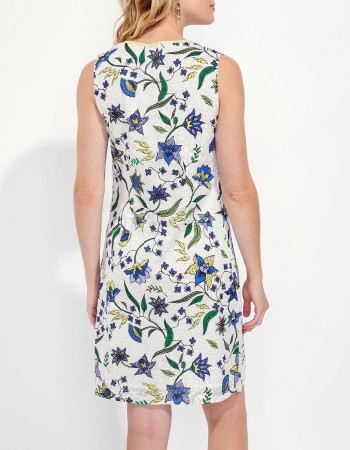 Robe droite coton bio imprimée-LA FIANCEE
