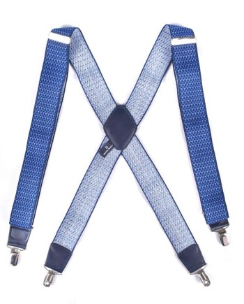 Bretelles homme bleu micro motifs