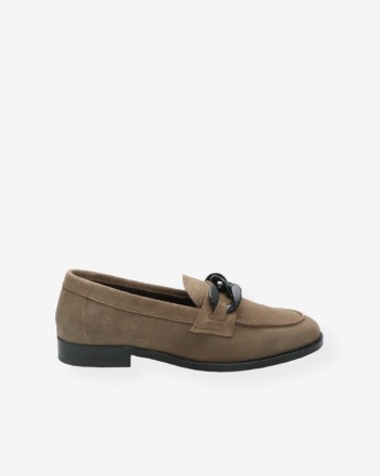 Mocassin taupe femme