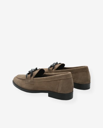 Mocassin taupe femme