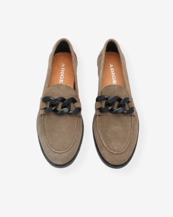 Mocassin taupe femme