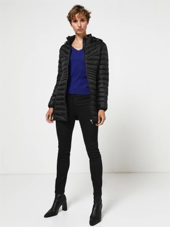 Pull col V femme