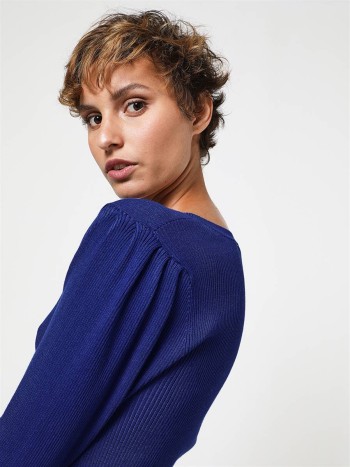 Pull col V femme