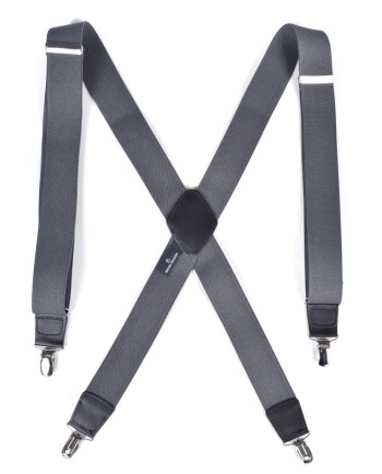 Bretelles pour homme gris anthracite