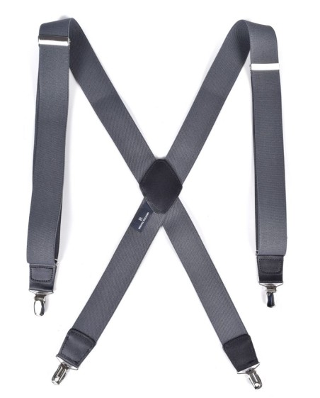 Bretelles pour homme gris anthracite