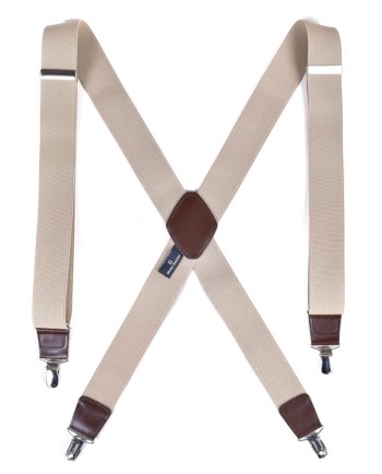 Bretelles pour homme beige