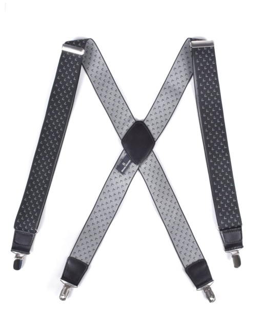 Bretelles pour homme noires avec micro motifs Bretelles pour homme noires avec micro motifs