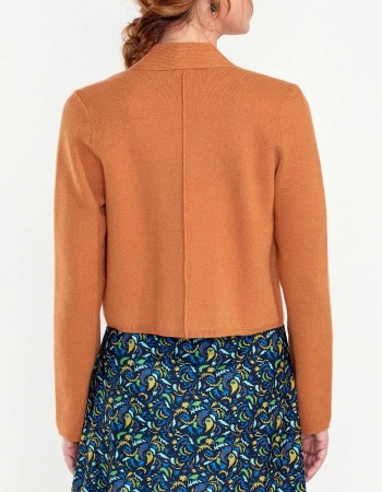 Gilet court femme camel