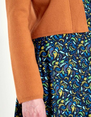 Gilet court femme camel