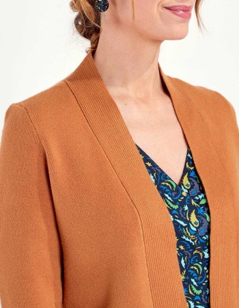 Gilet court femme camel