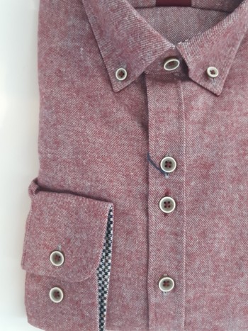 CHEMISE FLANELLE HOMME ROUGE BORDEAUX