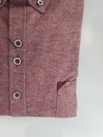 CHEMISE FLANELLE HOMME ROUGE BORDEAUX