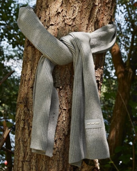 Echarpe homme unie gris clair