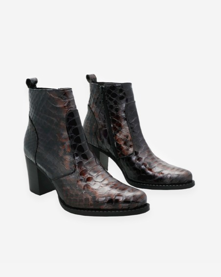 Bottines femmes écailles