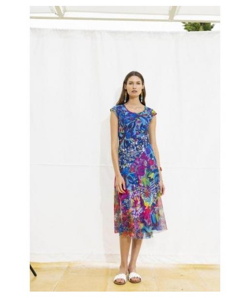 Robe à imprimé col rond femme