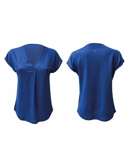 Tee-shirt manche courte bleu foncé femme