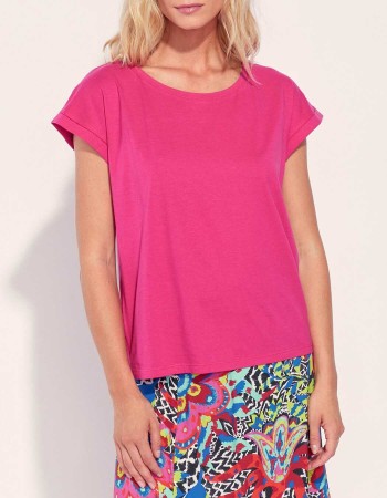 Tee-shirt manches courtes rose femme Cébane- La Fiancée