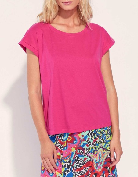 Tee-shirt manches courtes rose femme Cébane- La Fiancée