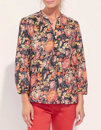 Blouse imprimé femme manche 3/4