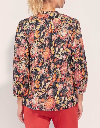 Blouse imprimé femme manche 3/4