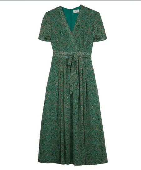 Robe manches courtes verte Giano de Julie Guerlande