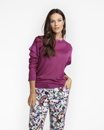 Pull femme volant fushia