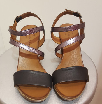 Sandales cuir noires