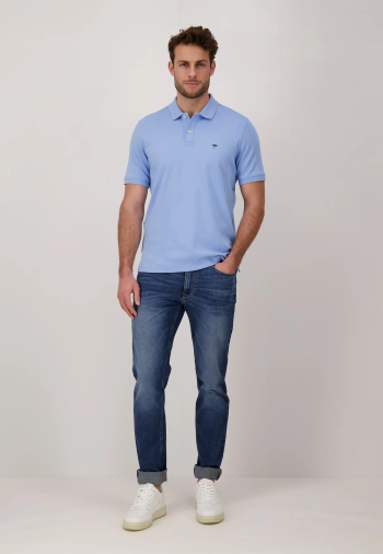 Polo bleu homme