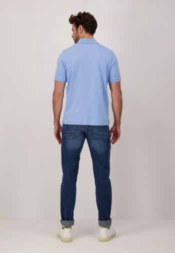 Polo bleu homme
