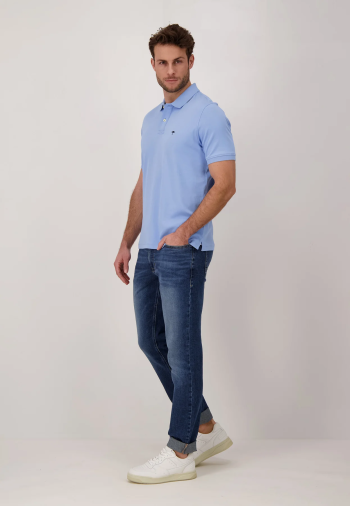 Polo bleu homme