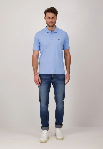Polo bleu homme