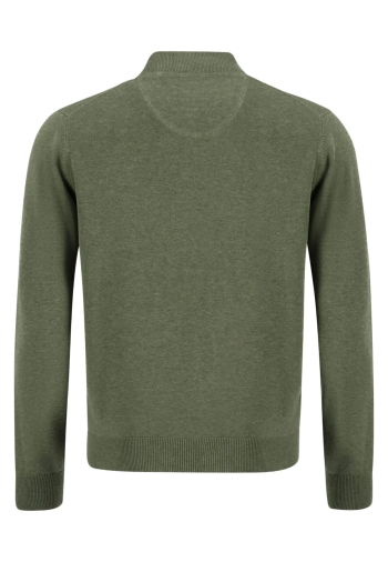 Gilet zippé vert homme