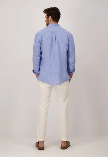 Chemise unie bleu clair homme